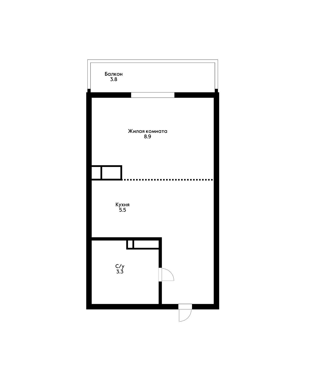 Фото №2: Студия 24 м² - Краснодар, Прикубанский внутригородской округ, Россинского, мкр. жилой комплекс Дружный, ул. Адмирала Серебрякова, 3к1
