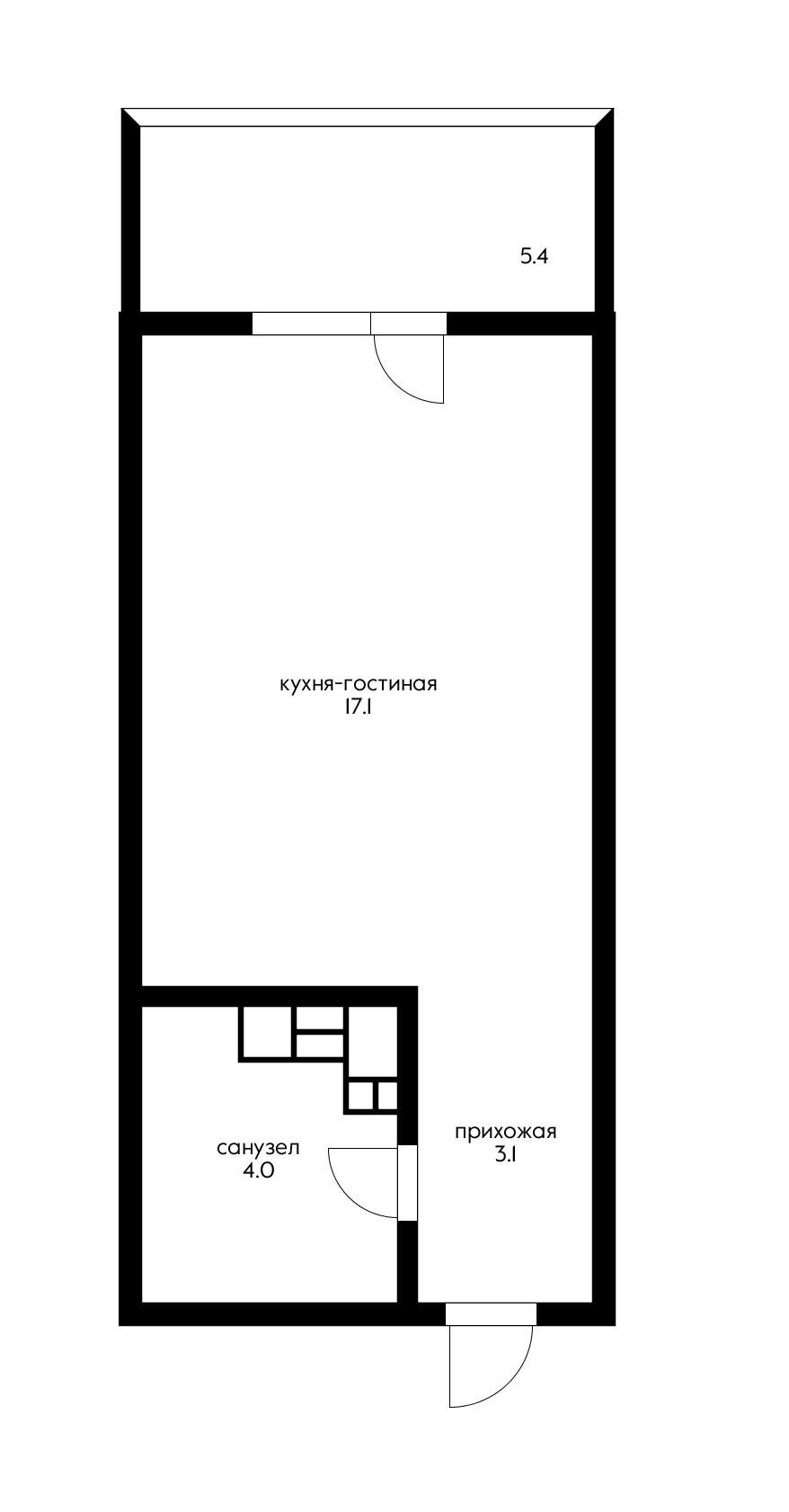 Фото №9: Студия 29 м² - Краснодар, Прикубанский внутригородской округ, мкр. Любимово, 7к1