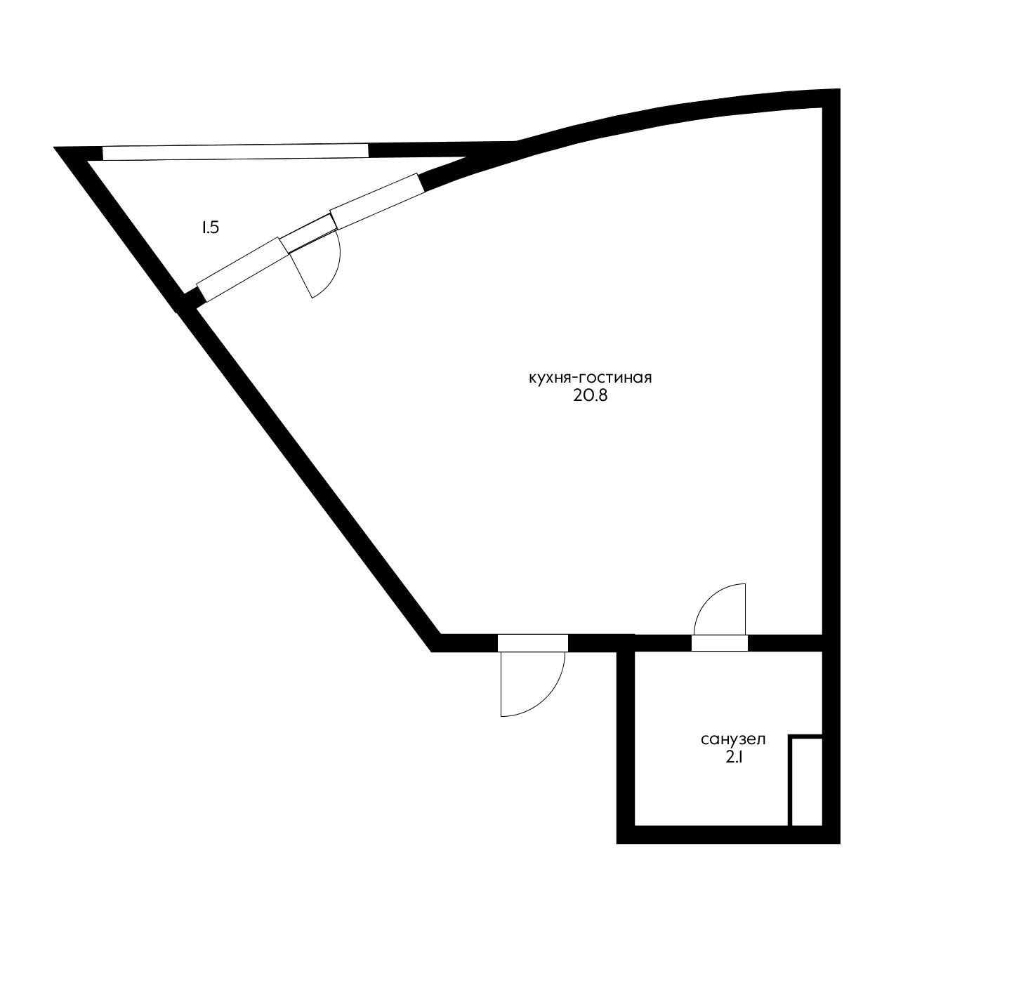 Фото №11: Апартаменты 22 м² - Агой, мкр. гостиничный комплекс Радуга