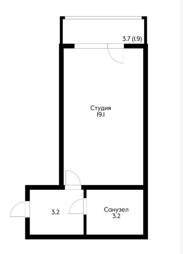 Фото №8: Студия 22 м² - Краснодар, Прикубанский внутригородской округ, мкр. жилой комплекс Лондон Парк, ул. имени Ивана Лотышева, 11