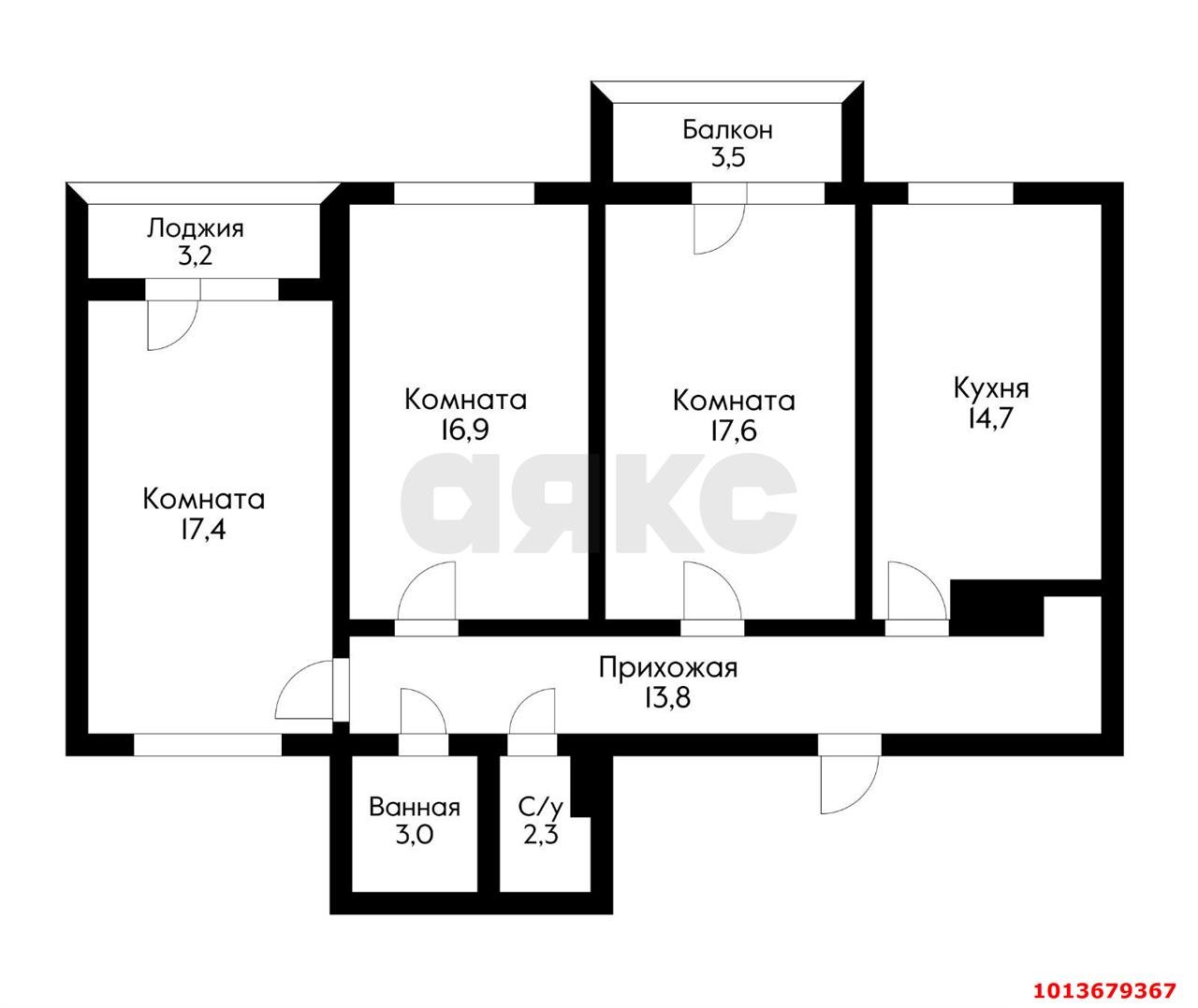 Фото №20: 3-комнатная квартира 92 м² - Краснодар, жилой комплекс Рассвет, ул. Гидростроителей, 65
