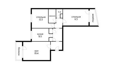 Фото №3: 3-комнатная квартира 66 м² - Краснодар, мкр. Комсомольский, ул. Уральская, 194