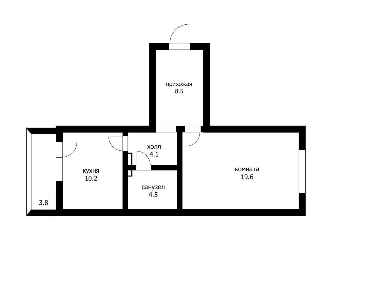 Фото №15: 1-комнатная квартира 46 м² - Краснодар, Прикубанский внутригородской округ, Московский, мкр. Завод Измерительных Приборов, ул. Зиповская, 45