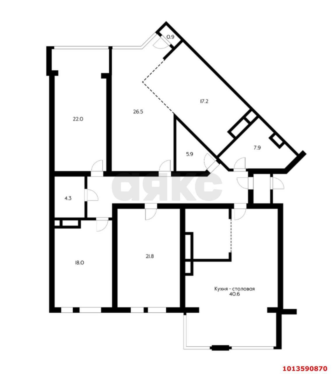 Фото №14: 4-комнатная квартира 188 м² - Краснодар, Центральный, ул. Будённого, 129