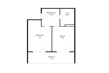 Фото №2: 1-комнатная квартира 43 м² - Краснодар, мкр. ЖК Хорошая Погода, ул. Кирилла Россинского, 3/2
