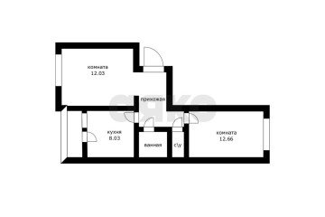 Фото №3: 2-комнатная квартира 48 м² - Пригородный, мкр. Алтайский, ул. Болгарская, 12/3