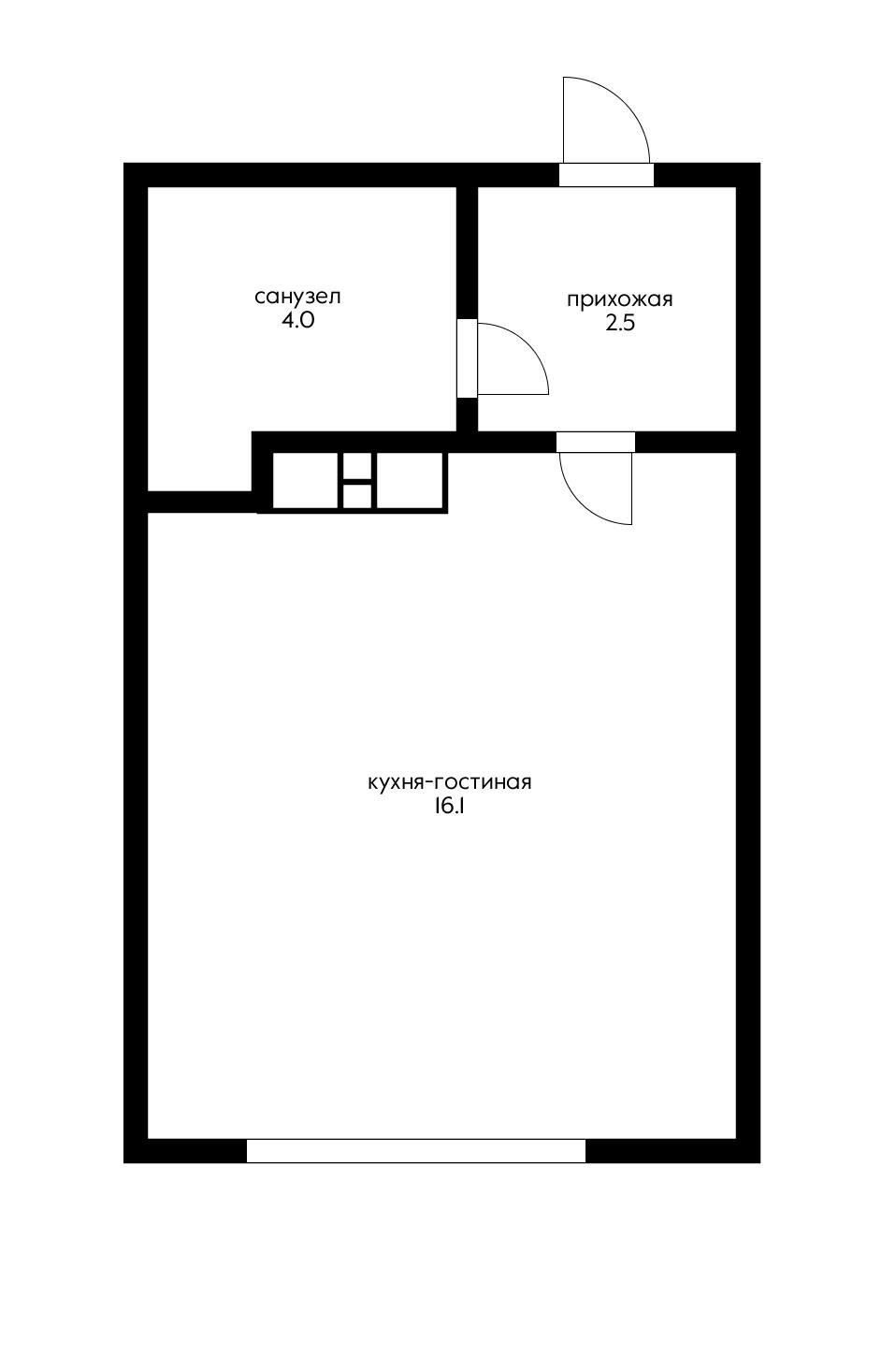 Фото №7: Студия 22 м² - Краснодар, Прикубанский внутригородской округ, мкр. жилой комплекс Самолёт-3, ул. Ивана Беличенко, 87