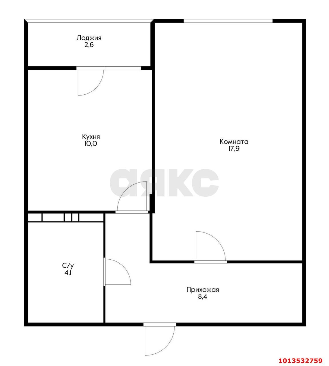 Фото №4: 1-комнатная квартира 43 м² - Краснодар, Пашковский, ул. Криничная, 128к1