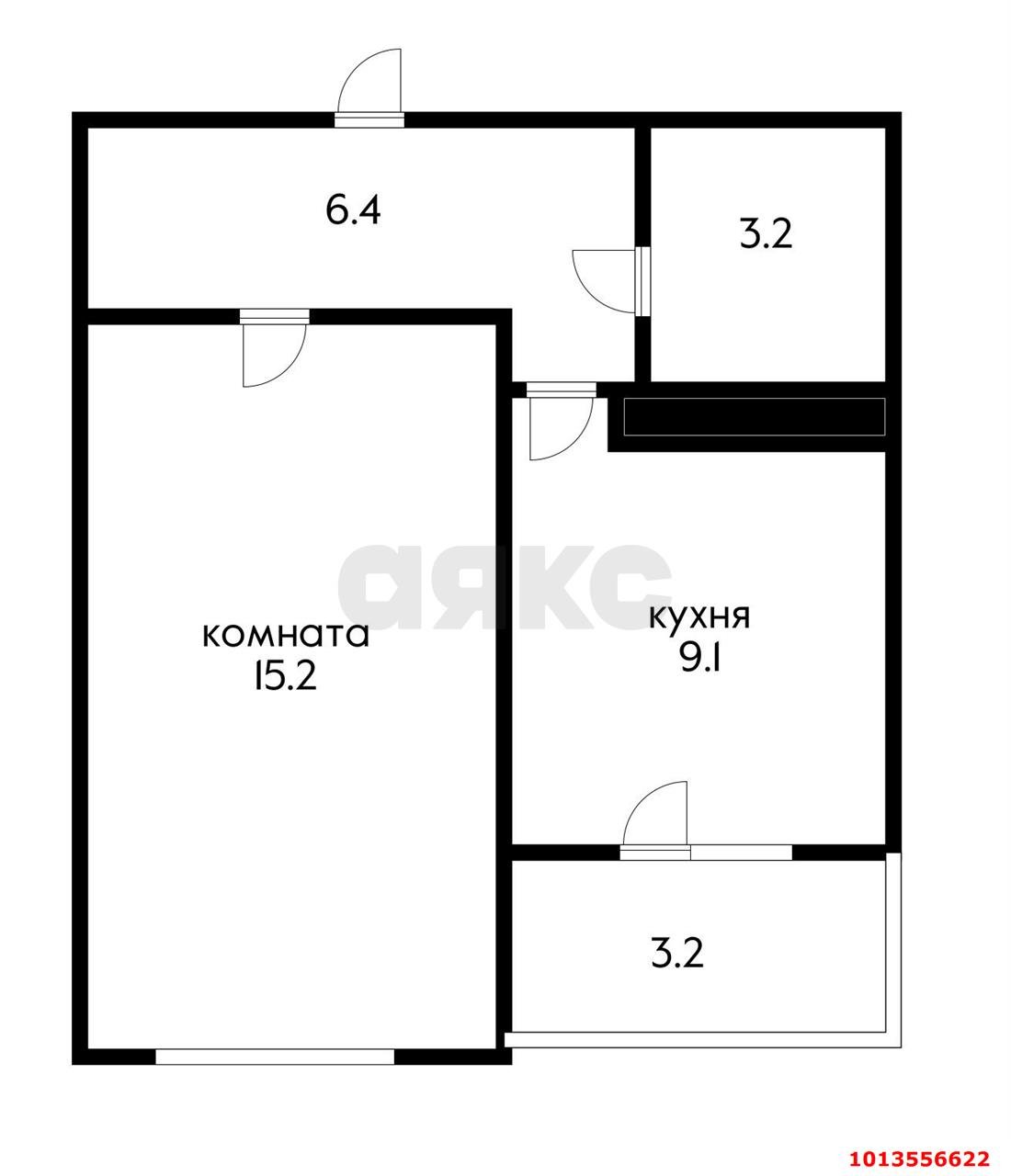 Фото №8: 1-комнатная квартира 33 м² - Краснодар, ул. Петра Метальникова, 13