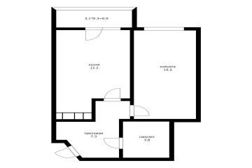 Фото №1: 1-комнатная квартира 39 м² - Краснодар, мкр. Краевая Клиническая Больница, ул. Домбайская, 55