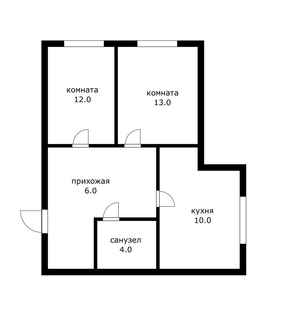 Фото №14: 2-комнатная квартира 45 м² - Российский, ул. Куликова Поля, 3
