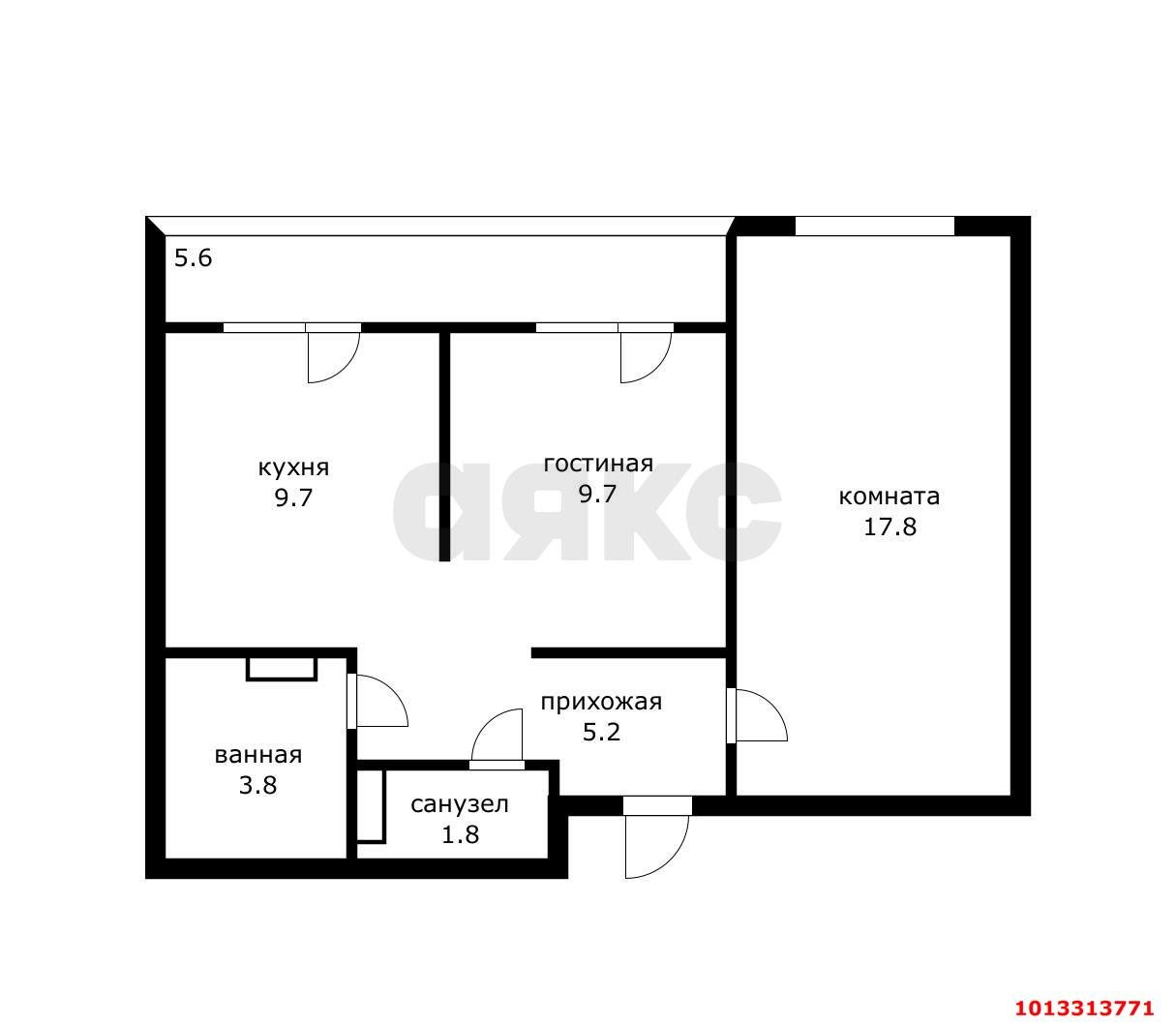 Фото №19: 2-комнатная квартира 48 м² - Краснодар, жилой комплекс Новелла, ул. Питерская, 40к1