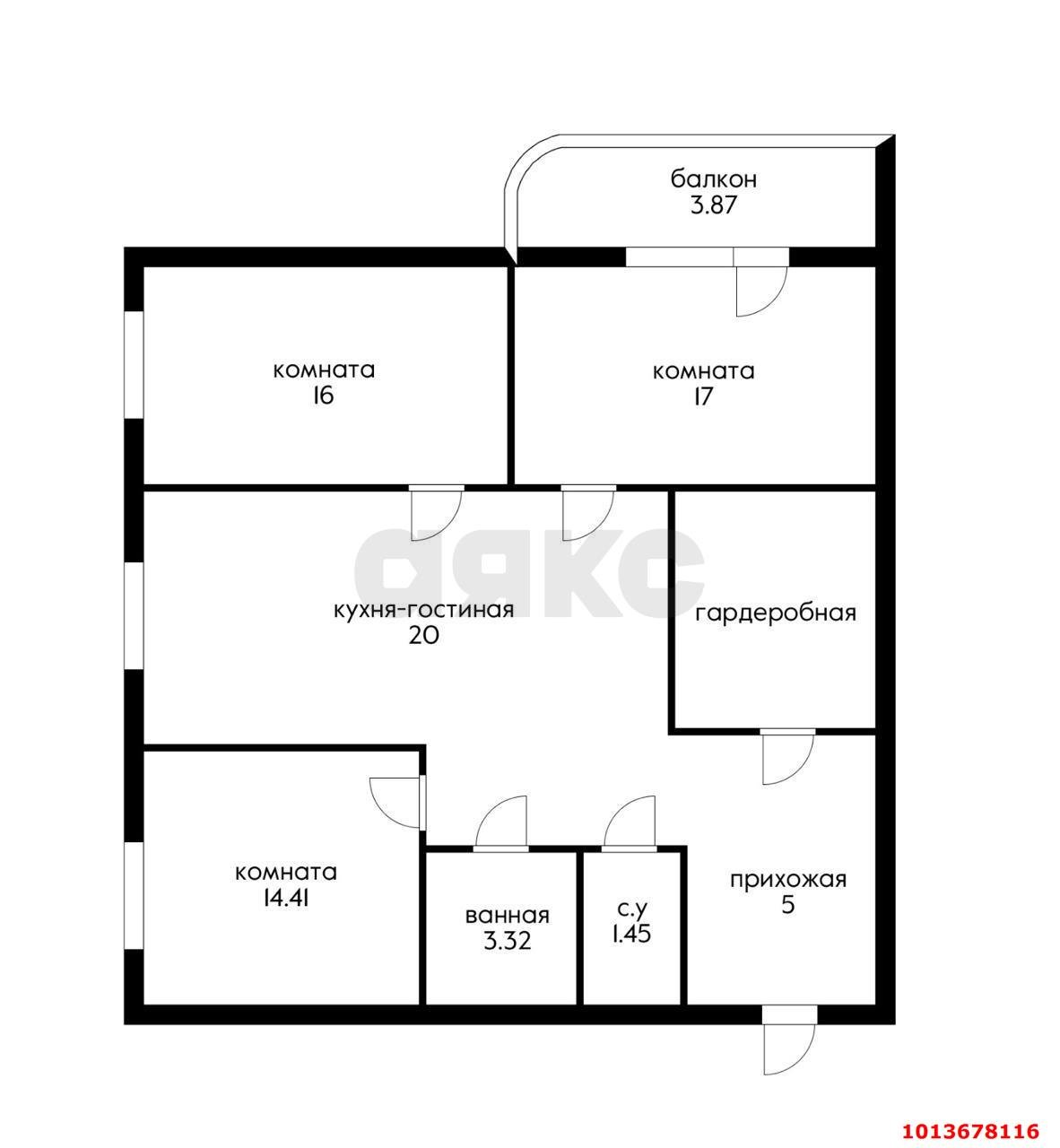 Фото №20: 3-комнатная квартира 105 м² - Краснодар, жилой комплекс Цветы, ул. Круговая, 4Вк4