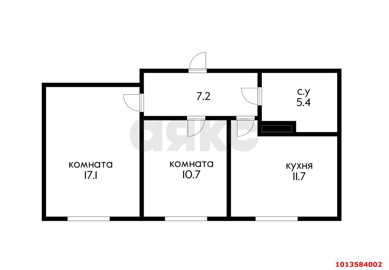 Фото №7: 2-комнатная квартира 52 м² - Краснодар, Славянский, ул. Красных Партизан, 1/4к15