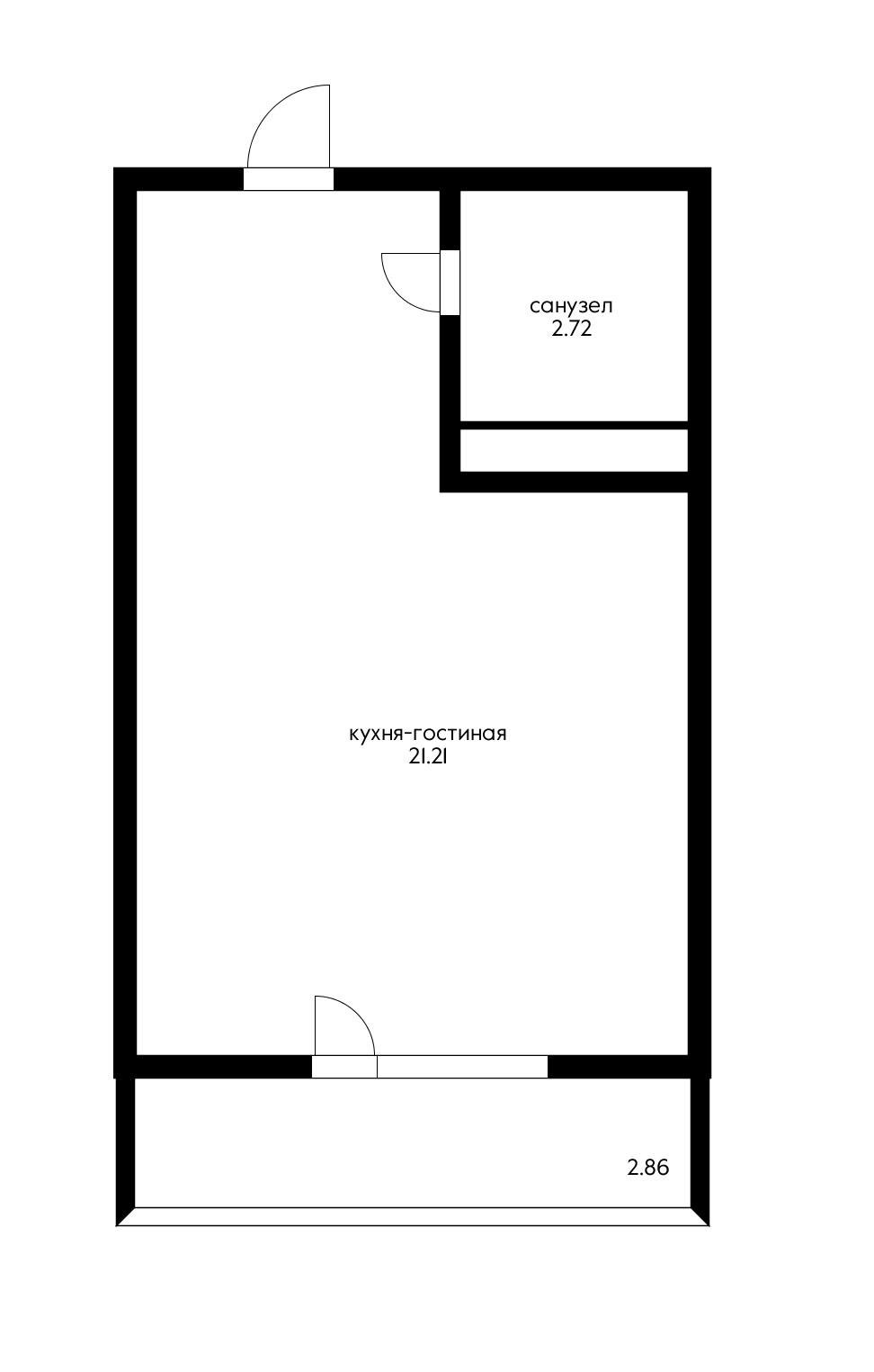 Фото №11: Студия 26 м² - Краснодар, Прикубанский внутригородской округ, мкр. Славянский, ул. Заполярная, 37к4