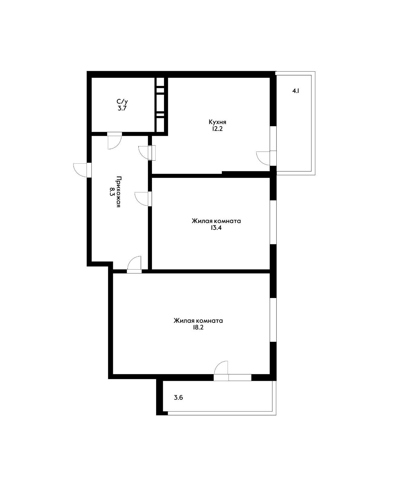 Фото №12: 2-комнатная квартира 55 м² - Краснодар, Молодёжный, мкр. Прикубанский внутригородской округ, ул. Дубравная, 1