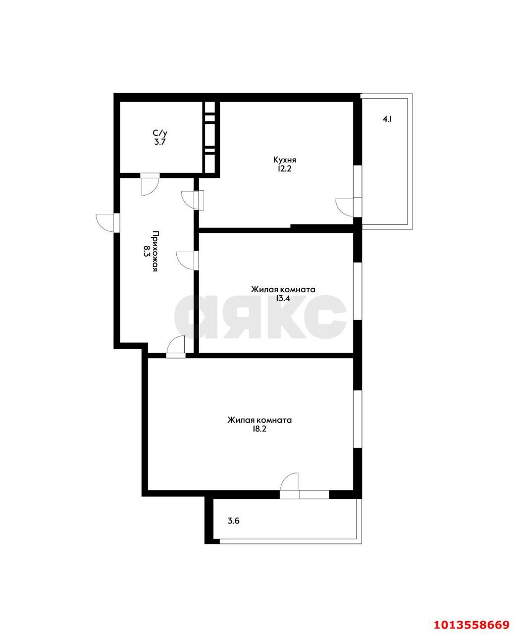 Фото №12: 2-комнатная квартира 55 м² - Краснодар, Молодёжный, ул. Дубравная, 1