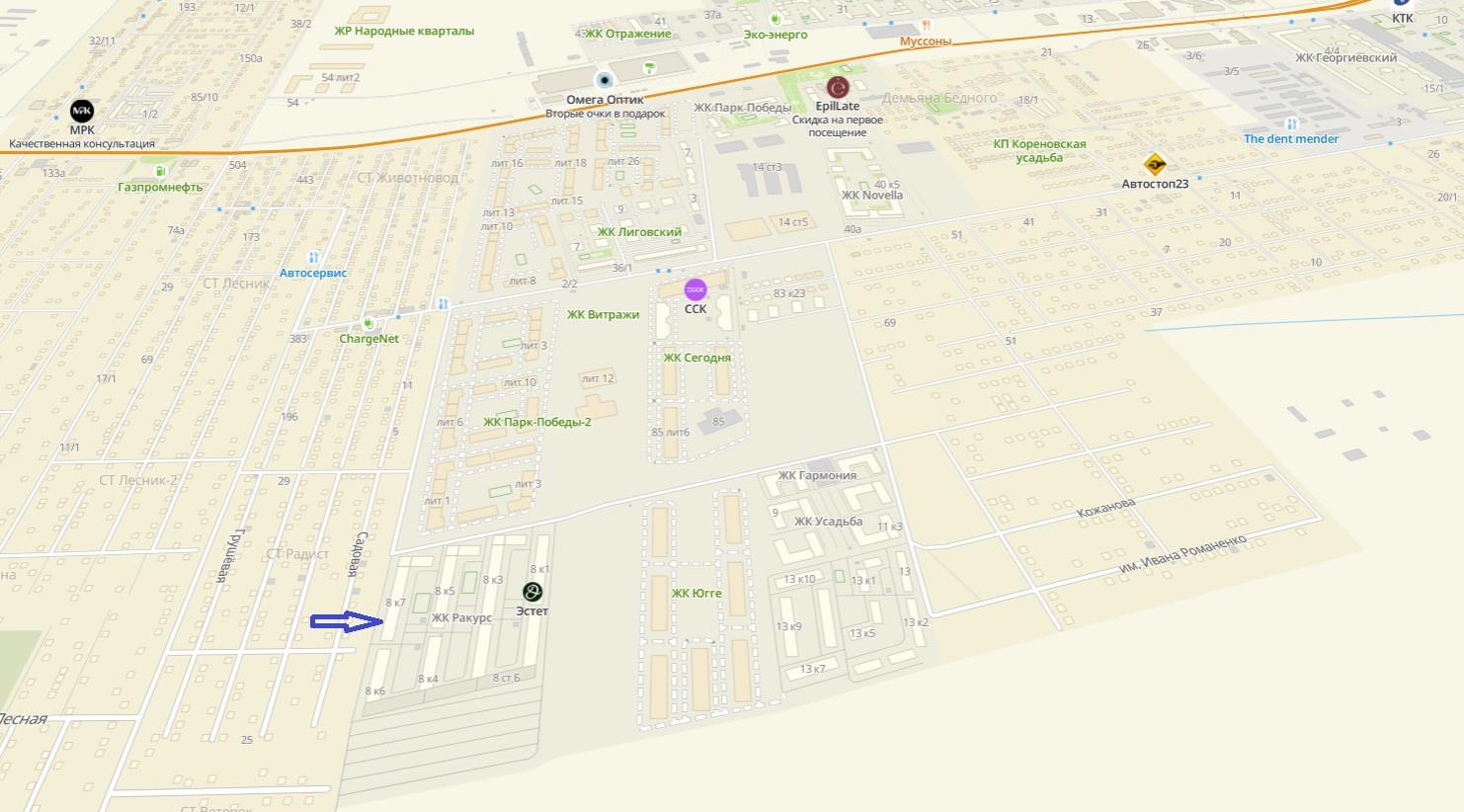 Фото №1: Коммерция 43 м² - Краснодар, Прикубанский внутригородской округ, мкр. жилой комплекс Ракурс, ул. имени Героя Ростовского, 8к7