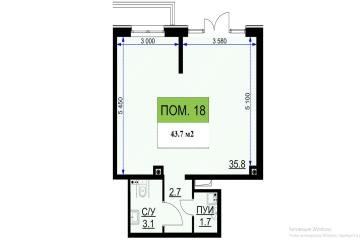 Фото №2: Коммерция 43 м² - Краснодар, мкр. жилой комплекс Ракурс, ул. имени Героя Ростовского, 8к7