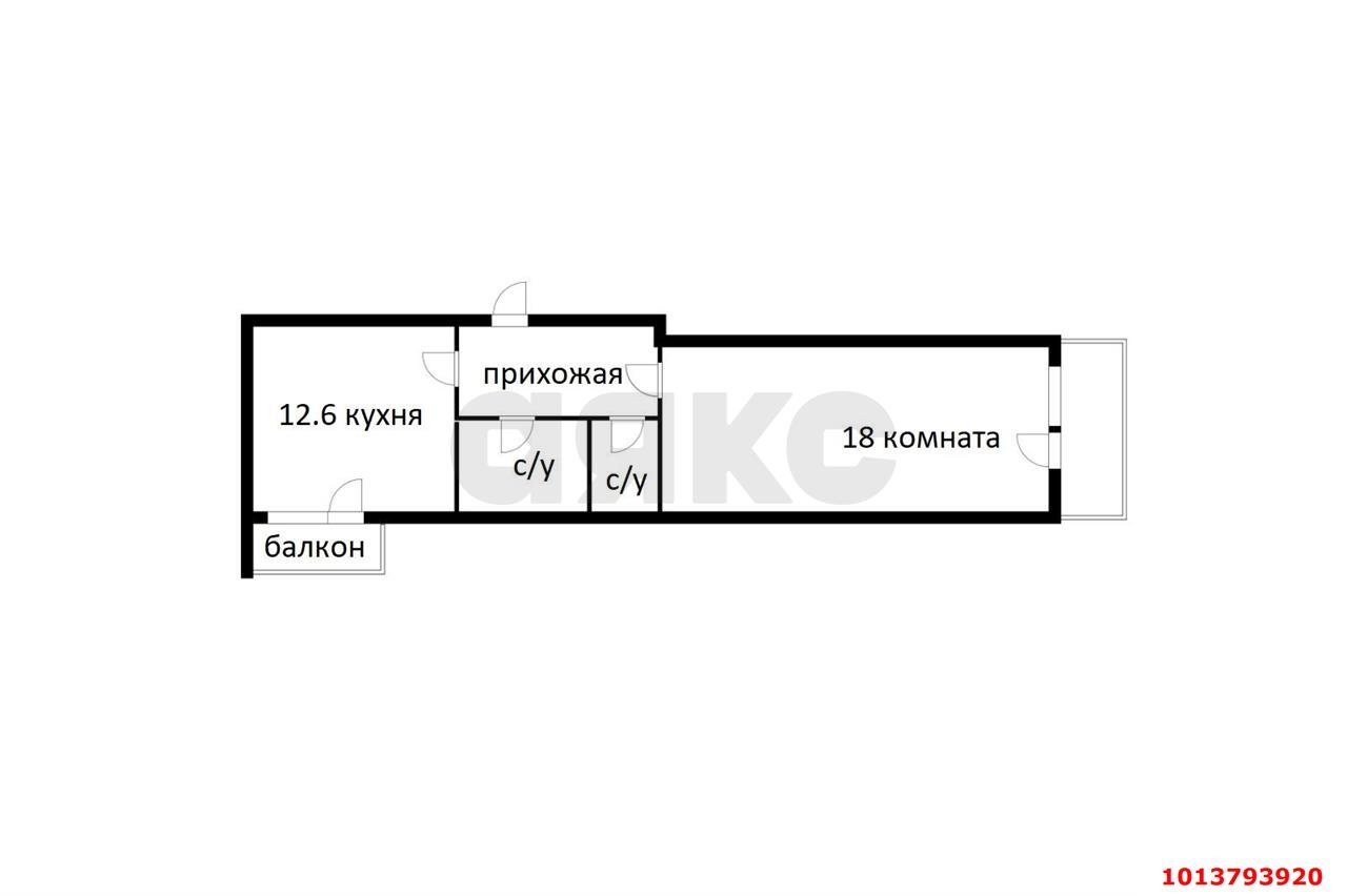 Фото №2: 1-комнатная квартира 46 м² - Краснодар, Прикубанский внутригородской округ, ул. Куликова Поля, 16