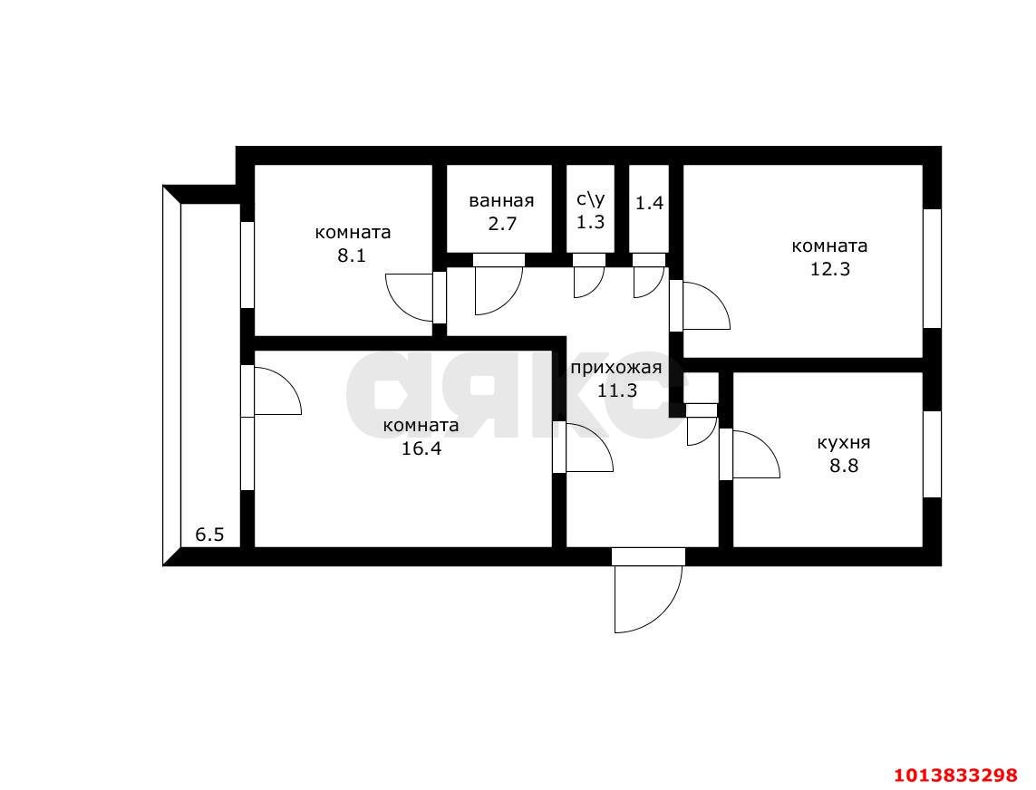 Фото №9: 3-комнатная квартира 69 м² - Энем, ул. Фрунзе, 23