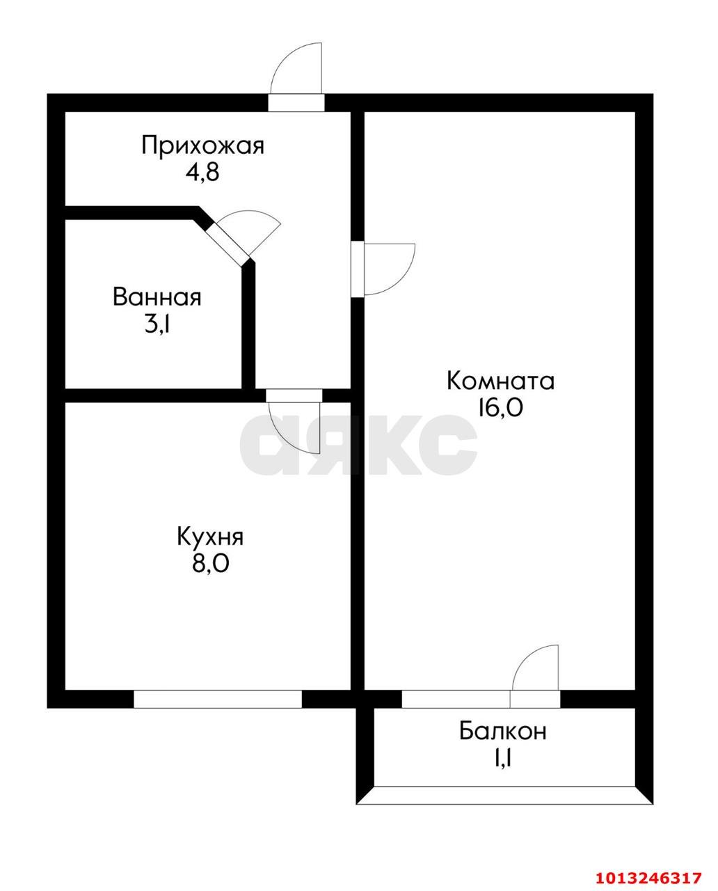 Фото №6: 1-комнатная квартира 35 м² - Краснодар, ул. имени Симиренко, 14/1