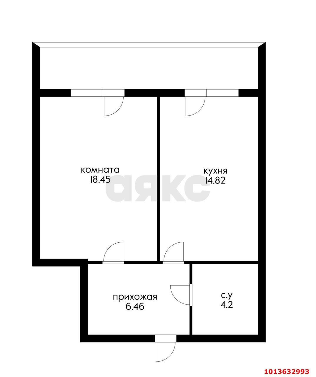 Фото №13: 1-комнатная квартира 43 м² - Краснодар, Краевая Клиническая Больница, ул. Российская, 128