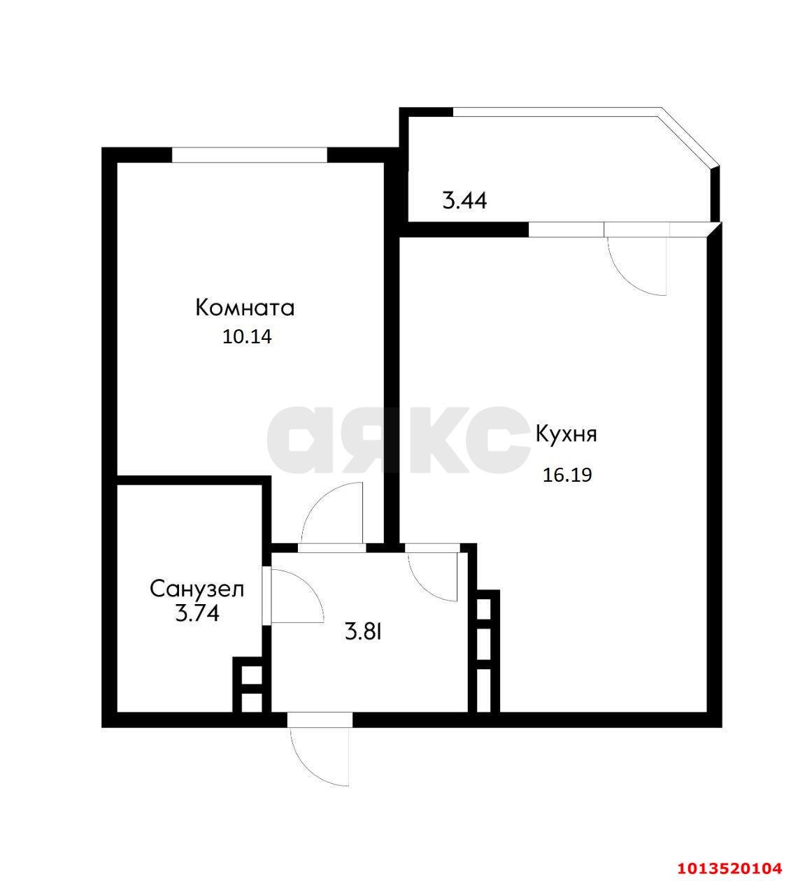 Фото №20: 1-комнатная квартира 37 м² - Краснодар, жилой комплекс Ural, ул. Уральская, 87/7