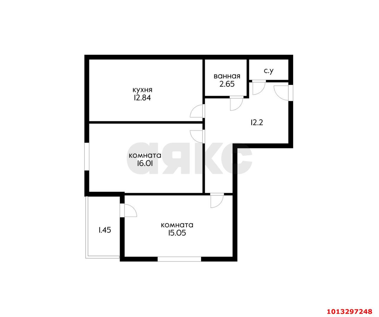 Фото №10: 2-комнатная квартира 60 м² - Краснодар, жилой комплекс Территория Счастья, ул. Домбайская, 10
