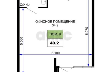 Фото №3: Торговое помещение 41 м² - Краснодар, мкр. жилой комплекс Дыхание, ул. Лётчика Позднякова, 2к22