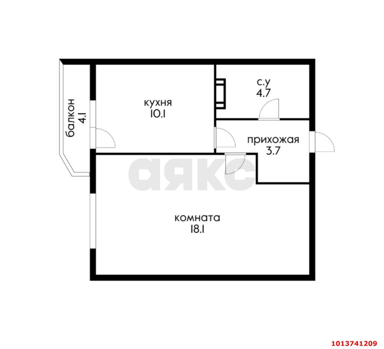 Фото №4: 1-комнатная квартира 40 м² - Краснодар, Московский, ул. Карякина, 18