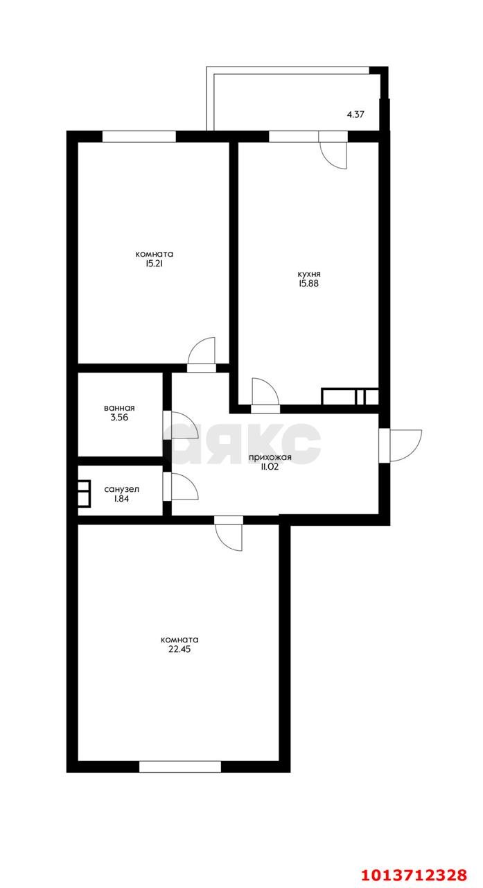 Фото №5: 2-комнатная квартира 74 м² - Краснодар, Достояние, ул. Григория Булгакова, 12