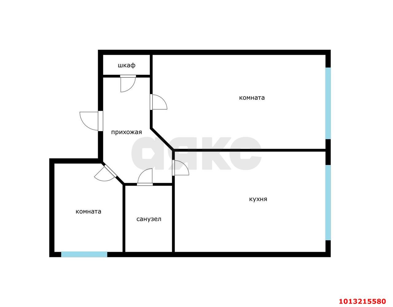 Фото №13: 2-комнатная квартира 49 м² - Яблоновский, ул. Гагарина, 188/3к5
