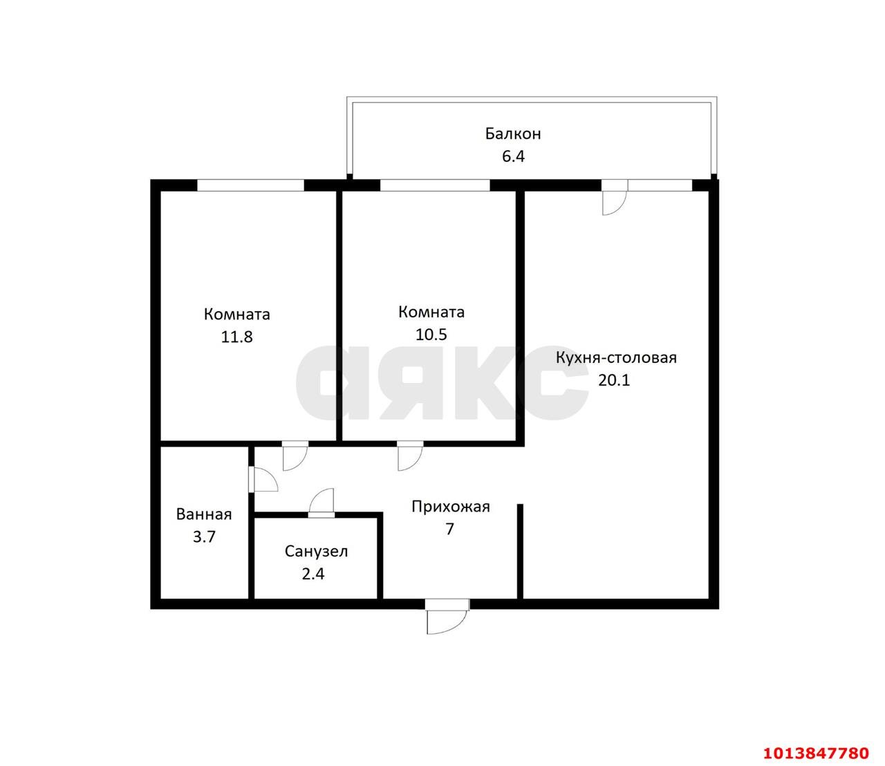 Фото №8: 2-комнатная квартира 61 м² - Краснодар, жилой комплекс Премьера, ул. Автолюбителей, 1/7к4