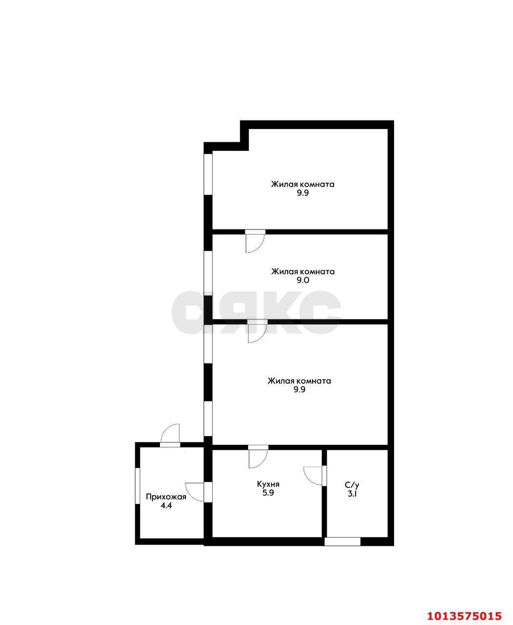 Фото №14: 3-комнатная квартира 46 м² - Краснодар, Центральный, пер. Насыпной, 18