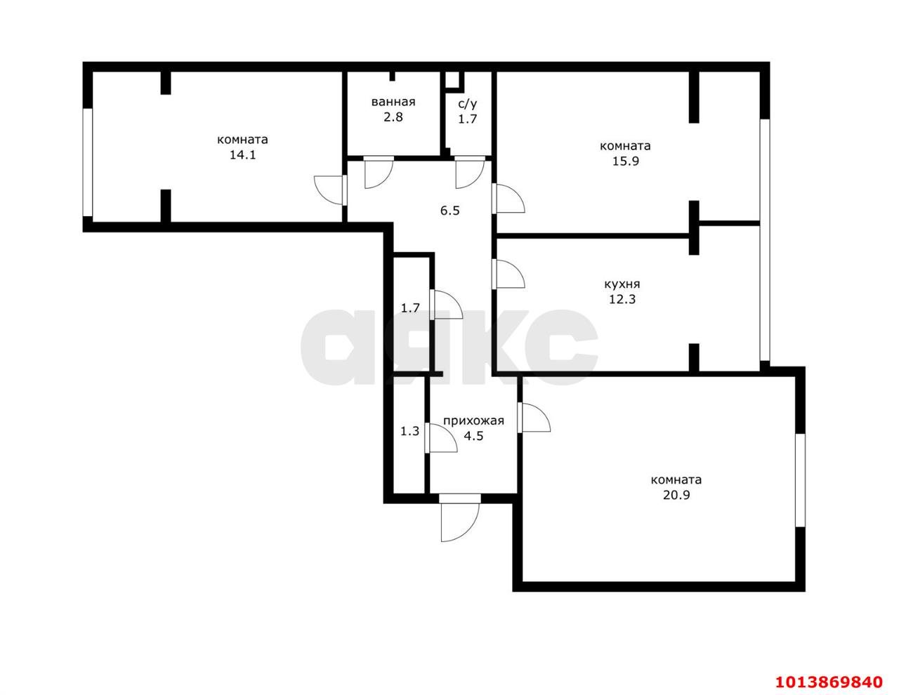 Фото №20: 3-комнатная квартира 81 м² - Краснодар, Центральный, ул. Гимназическая, 60