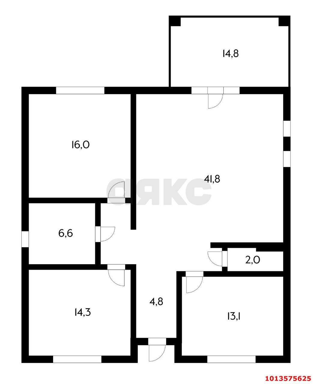 Фото №1: Дом 100 м² + 4.5 сот. - Старобжегокай, ул. Октябрьская, 1
