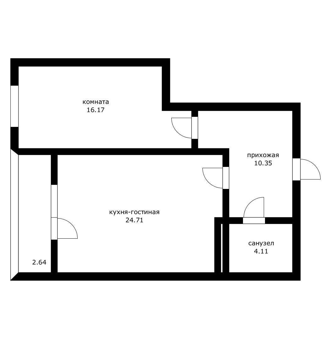 Фото №11: 1-комнатная квартира 57 м² - Знаменский, Карасунский внутригородской округ, мкр. Родные Просторы, ул. Природная, 10Б
