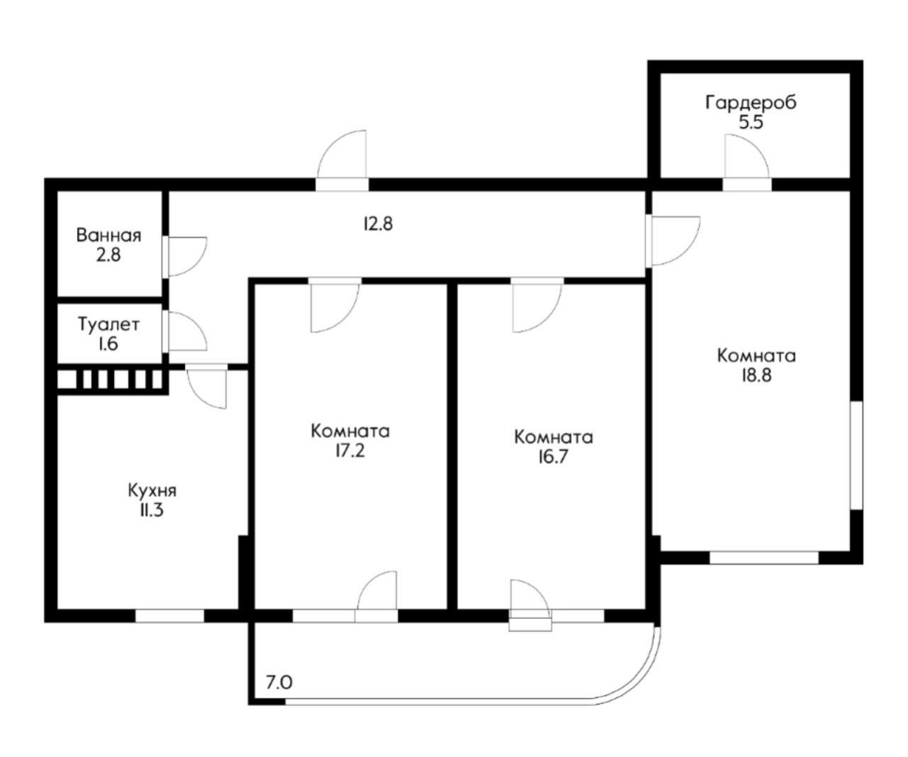 Фото №7: 3-комнатная квартира 93 м² - Краснодар, Карасунский внутригородской округ, мкр. жилой комплекс Фреш, ул. имени Валерия Гассия, 4/7лит2