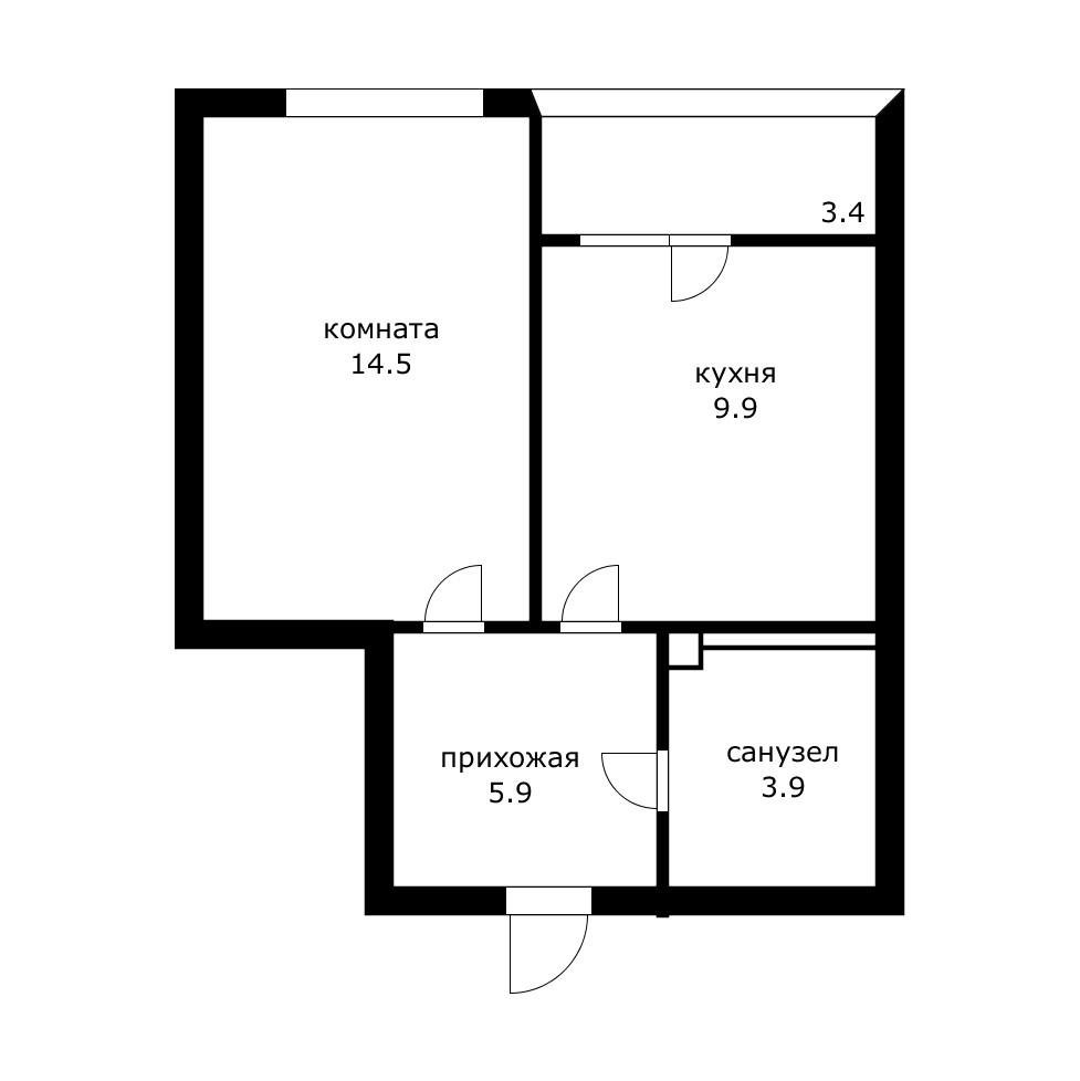 Фото №13: 1-комнатная квартира 37 м² - Краснодар, ул. имени Героя Георгия Бочарникова, 14/1