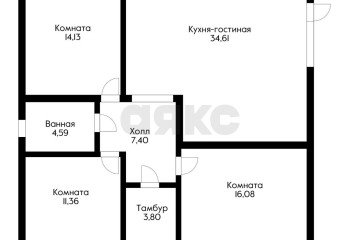 Фото №2: Дом 90 м² - Елизаветинская, ст Связист-2, ул. Цветочная, 211