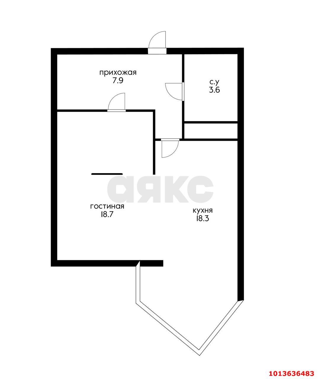 Фото №2: 1-комнатная квартира 49 м² - Краснодар, жилой комплекс Седьмой Континент, ул. Совхозная, 1к4