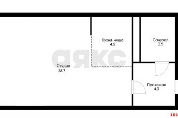 Фото №2: Студия 28 м² - Берёзовый, мкр. жилой комплекс Берёзовый Парк, ул. 2-я Целиноградская, 44к2