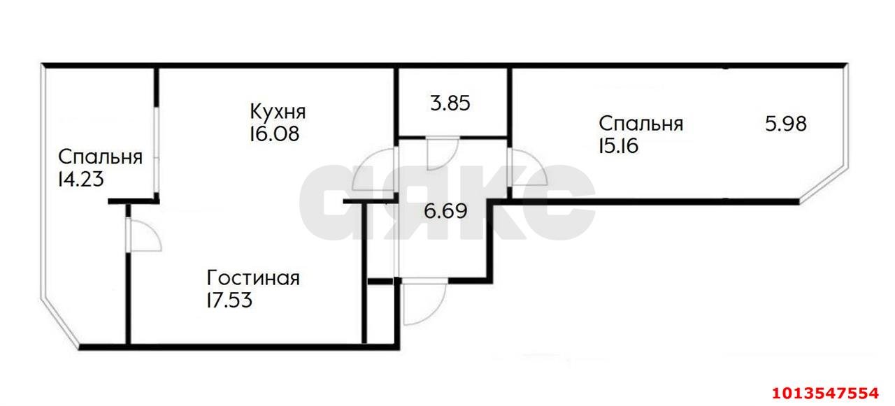Фото №20: 2-комнатная квартира 65 м² - Краснодар, Любимово, 2