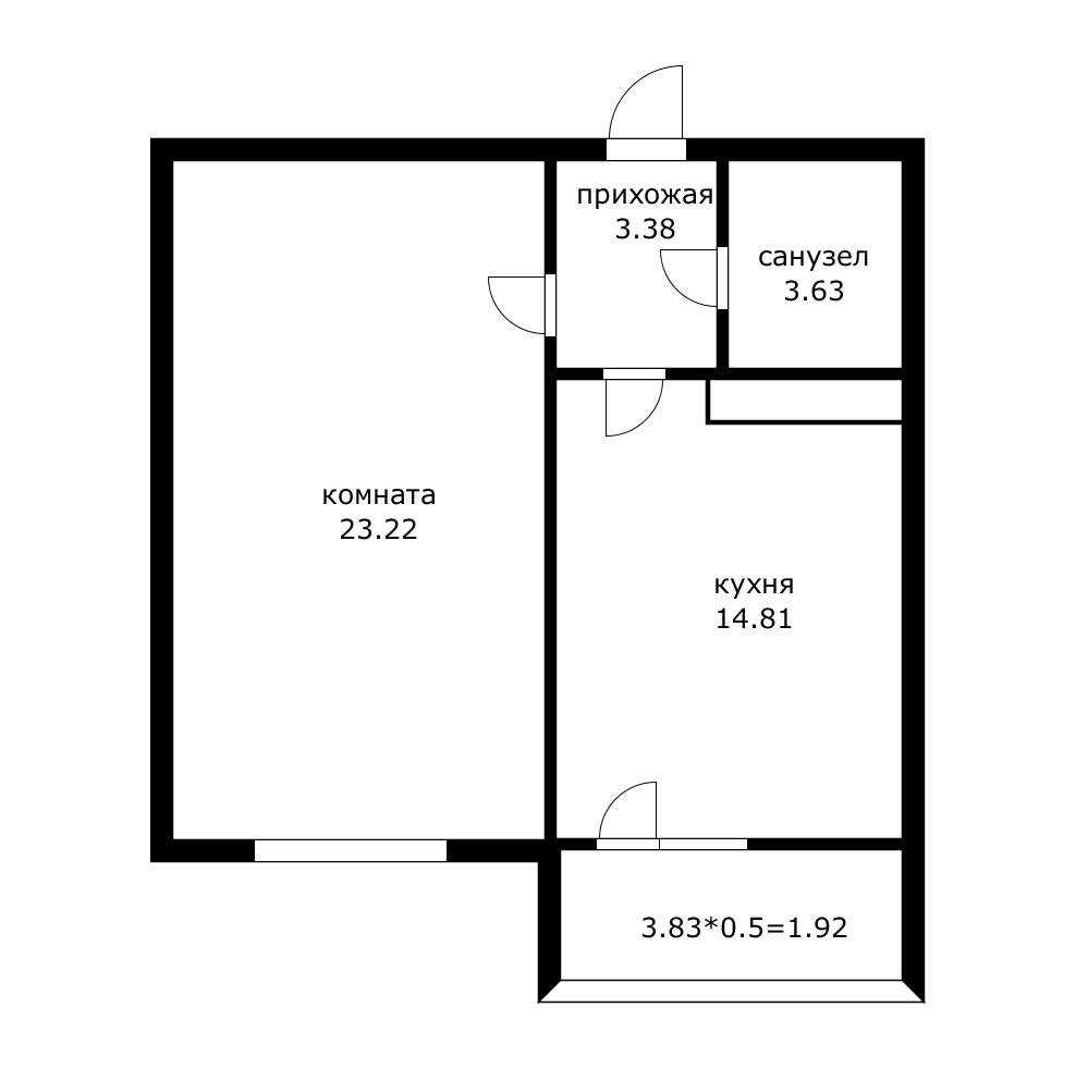 Фото №9: 1-комнатная квартира 48 м² - Яблоновский, мкр. жилой комплекс Солнечный, ул. Солнечная, 55к22