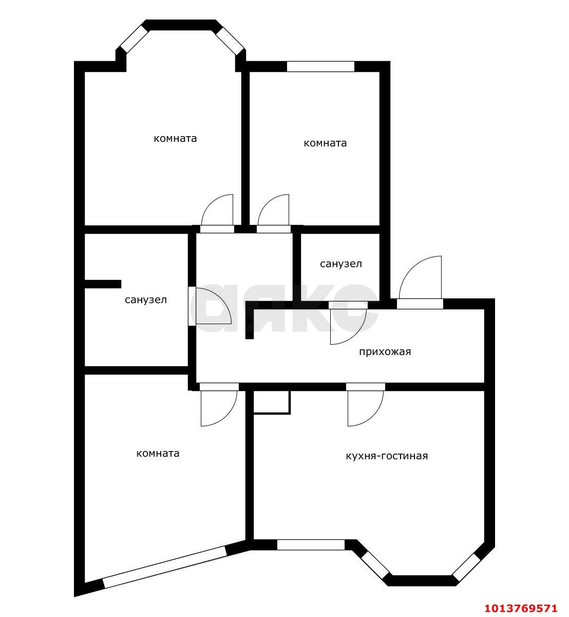 Фото №3: 3-комнатная квартира 122 м² - Краснодар, Фестивальный, ул. Яна Полуяна, 57