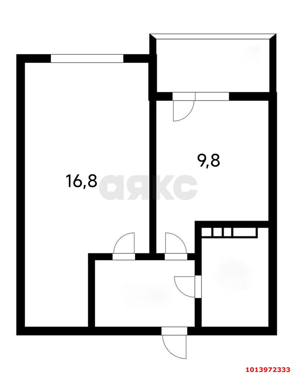 Фото №3: 1-комнатная квартира 37 м² - Краснодар, Музыкальный, ул. Российская, 257/7