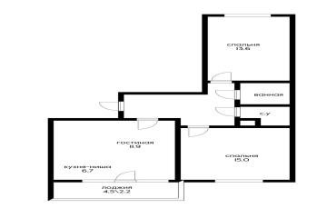 Фото №5: 2-комнатная квартира 67 м² - Краснодар, мкр. жилой комплекс Свобода, ул. Домбайская, 55к5