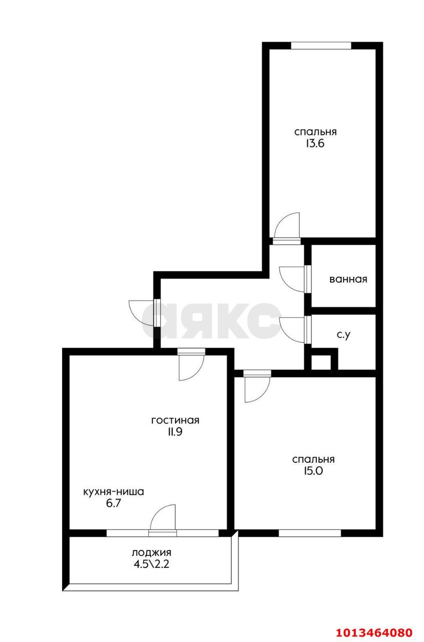 Фото №5: 2-комнатная квартира 67 м² - Краснодар, жилой комплекс Свобода, ул. Домбайская, 55к5