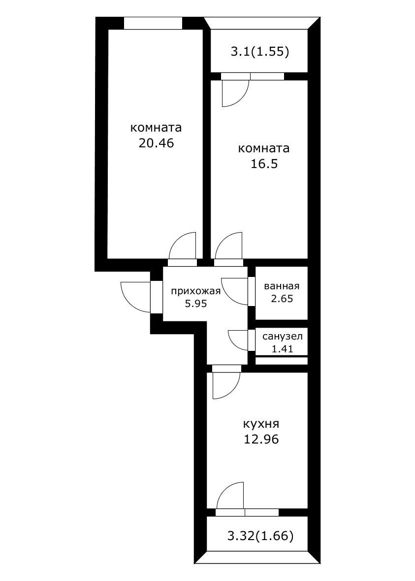 Фото №8: 2-комнатная квартира 65 м² - Краснодар, ЖК Славянка, жилой комплекс Славянка, Славянский, мкр. Прикубанский внутригородской округ, ул. Заполярная, 39лит10